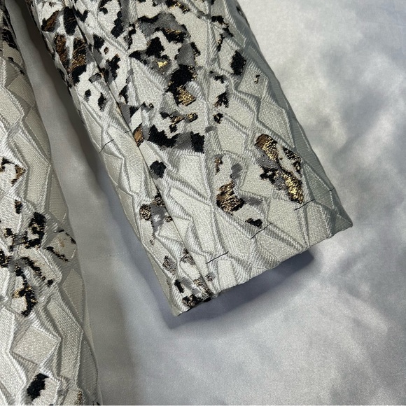 St. John Collection Metallic Pixelated Jacquard Topper Jacket and Dress Set 6 - Picture 14 of 15